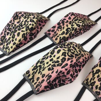 Leopard Print Reusable Face Mask Four Layers, 2 of 10