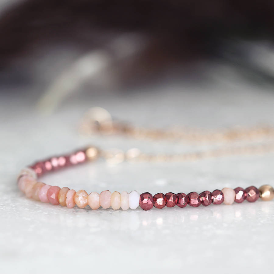 Pink Opal Necklace By Artique Boutique | notonthehighstreet.com