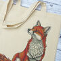Red Fox Gusseted Tote Bag, thumbnail 4 of 5