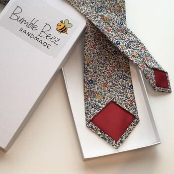 Liberty Tie/Pocket Square/Cuff Link In Floral Print, 3 of 5