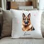 Personalised German Shepherd Hearts Cushion Cover Gift, thumbnail 1 of 2