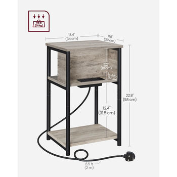 Slim Side Table With Built In Charging Station, 2 of 9