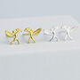 Sterling Silver Cupid Stud Earrings, thumbnail 1 of 4