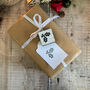 Merry Christmas Holly Design Rubber Stamp For Crafting, thumbnail 1 of 8