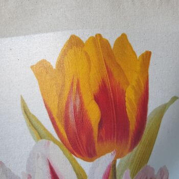 Tulip Illustration Print Cotton Tote Bag, 8 of 10