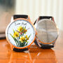 Personalised Wrist Watch With Floral Daffodil Design, thumbnail 3 of 3