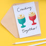 'Cracking Together' Eggs Valentine Or Anniversary Card, thumbnail 1 of 2