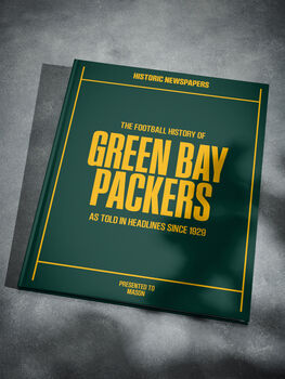 Green Bay Packers Personalised Nfl American Football Gift Newspaper History Book, 9 of 12