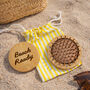 Bon Voyage 'Beach Ready' Travel Mirror Hairbrush | Gift Bag | Holiday Accessory | Wooden Brush, thumbnail 1 of 4