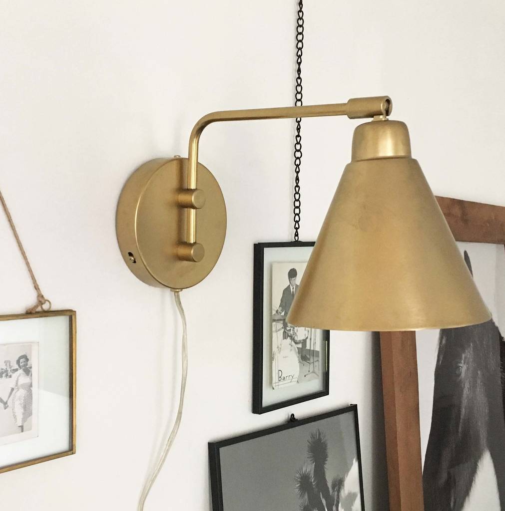 brass wall light by idyll home