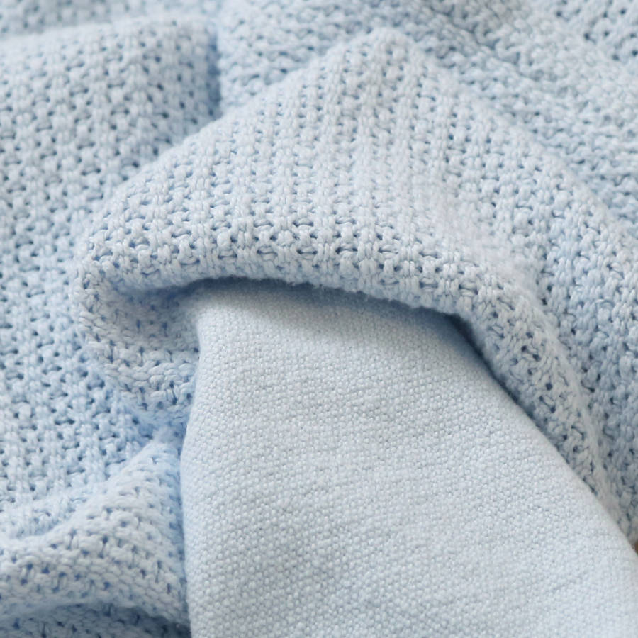 Personalised Blue Cellular Blanket By My 1st Years | notonthehighstreet.com