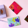 Birth Flower With Personalised Name Leather Card Holder, thumbnail 3 of 12