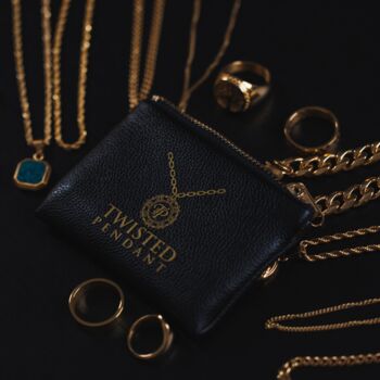 18 K Gold Plated Matte Bar Pendant Chain Necklace, 9 of 10