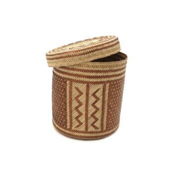 Woven Natural Straw Copper Basket, 3 of 6