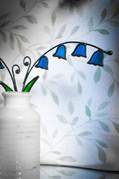 Spring Blooms Bluebells Everlasting Faux Glass Flower, 3 of 7