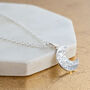 Memorial Ashes Imprint Silver Crescent Moon Charm, thumbnail 2 of 5