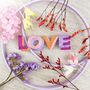 Floral ‘Love’ Embroidery Kit With Real Dried Flowers, thumbnail 2 of 8