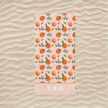 Oranges Personalised Beach Towel, 2 of 2