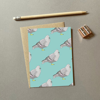 Green Pigeons Greeting Card, 2 of 3