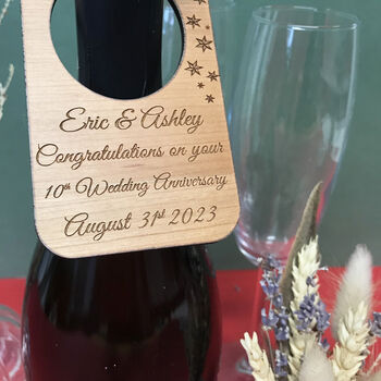 Personalised Wedding Anniversary Wine Bottle Label, 3 of 7