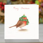 'Wrapped Up' Robin Christmas Card, thumbnail 1 of 2