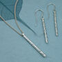 Hammered Sterling Round Silver Bar Jewellery Set, thumbnail 4 of 8