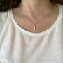 Gold Filled Ivory Stick Pearl Necklace, thumbnail 3 of 8