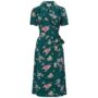 Peggy Dress In Green Mayflower 1940s Vintage Style, thumbnail 1 of 2