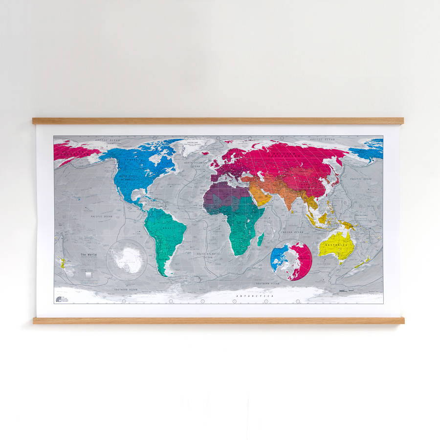 Classic World Wall Map The Future Mapping Company