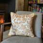 Luxury Velvet Cushion Autumn Cream And Gold With Optional Piping, thumbnail 4 of 6