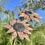 Set Of Two Copper Sunflower Garden Sculptures, thumbnail 3 of 6
