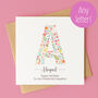 Personalised Floral Initial Birthday Card – Any Letter, thumbnail 1 of 8