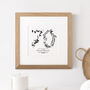Pressed Flower 70th Birthday Personalised Wall Art, thumbnail 1 of 6