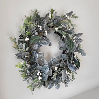 Frosted Mistletoe Christmas Wreath, 2 of 3