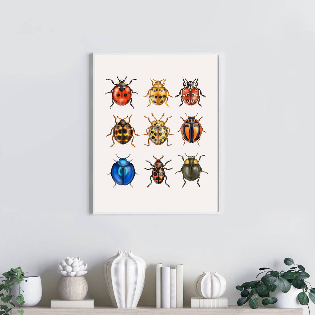 'British Ladybirds' Fine Art Print By EC Studio