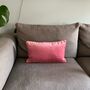 Can Pink Velvet Cushion, thumbnail 2 of 3