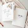 Wedding Thank You Cards Burgundy Blue White Florals, thumbnail 1 of 5