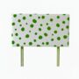 Hand Painted Upholstered Linen Headboard Polka Dot Print, thumbnail 8 of 12