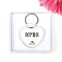 Personalised Heart Name New Home Glitter Style Keyring, thumbnail 1 of 2