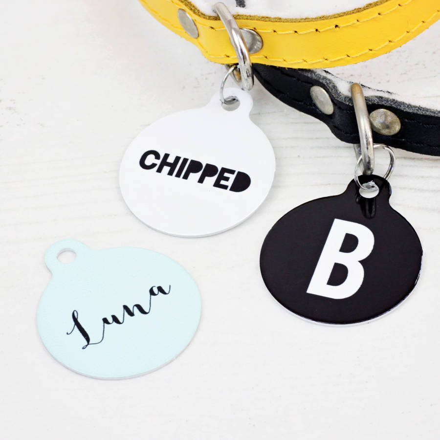 Personalised Name Pet Tag Bauble Shaped, 1 of 5