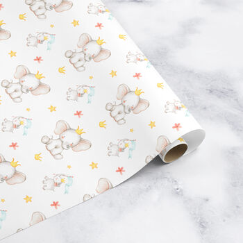 Elephant Childrens Wrapping Paper Roll Or Folded, 2 of 4