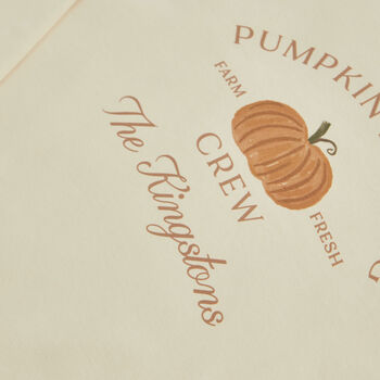 Personalised Ecru Pumpkin Picking Crew Adult Sweatshirt, 2 of 4