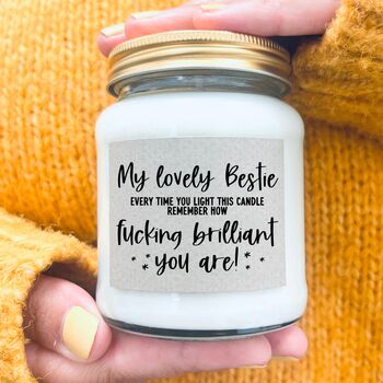 Personalised Fucking Brilliant Funny Uplifting Candle, 2 of 10