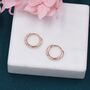 Sterling Silver Crumbled Foil Effect Hoop Earrings, thumbnail 9 of 12