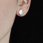 Silver Flower Petal Stud Earrings, thumbnail 3 of 3