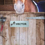 Personalised Brushed Metal Printed Horse Stable Sign, thumbnail 2 of 4