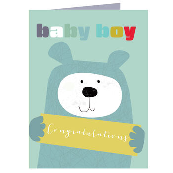 Mini Baby Boy Bear Card, 2 of 4