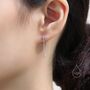 Sterling Silver Moonstone And Chain Ear Jacket, thumbnail 6 of 11