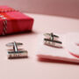 Personalised Date/Initial Engraved Bar Cufflinks, thumbnail 1 of 6