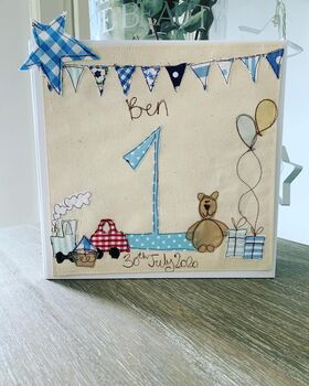 1st Birthday Embroidered Keepsake Box, 2 of 6